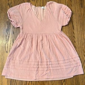 alter’d state puff sleeve dress (pink)